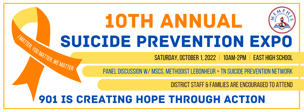 Suicide Prevention Expo Saturday, Oct. 1  East T-STEM High School  10 a.m. - 2 p.m. banner